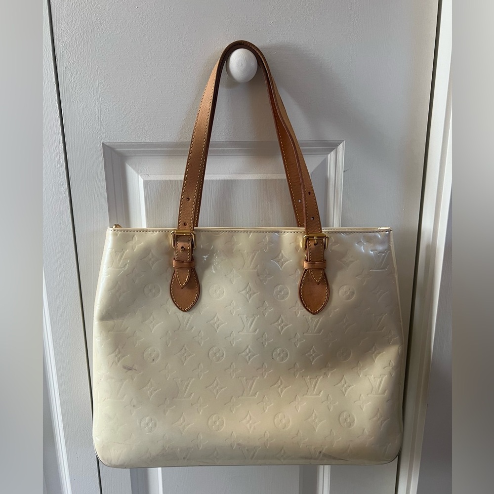 Louis Vuitton Cream and Tan Tote Bag